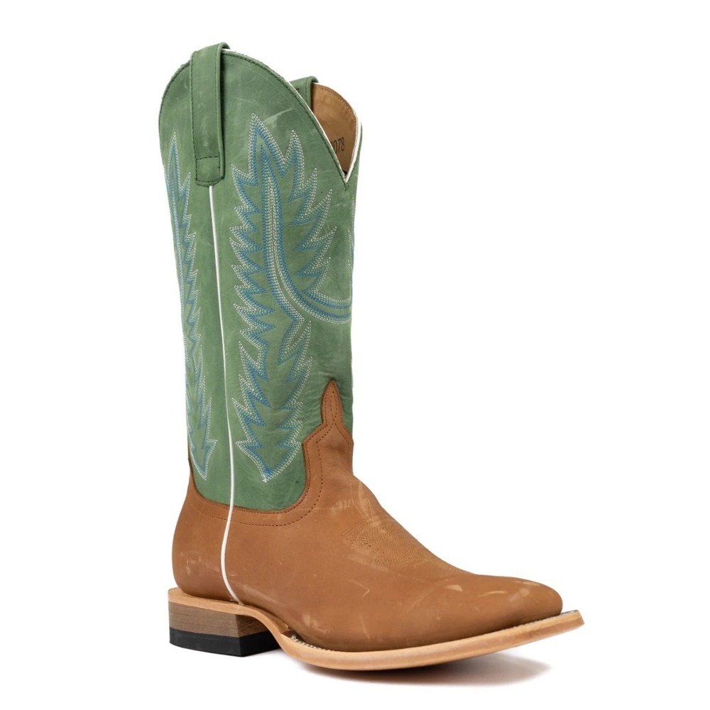 Horse Power® (Men's 8.5 D) HP8078 Tall Western Boots in Tan/Green - $220